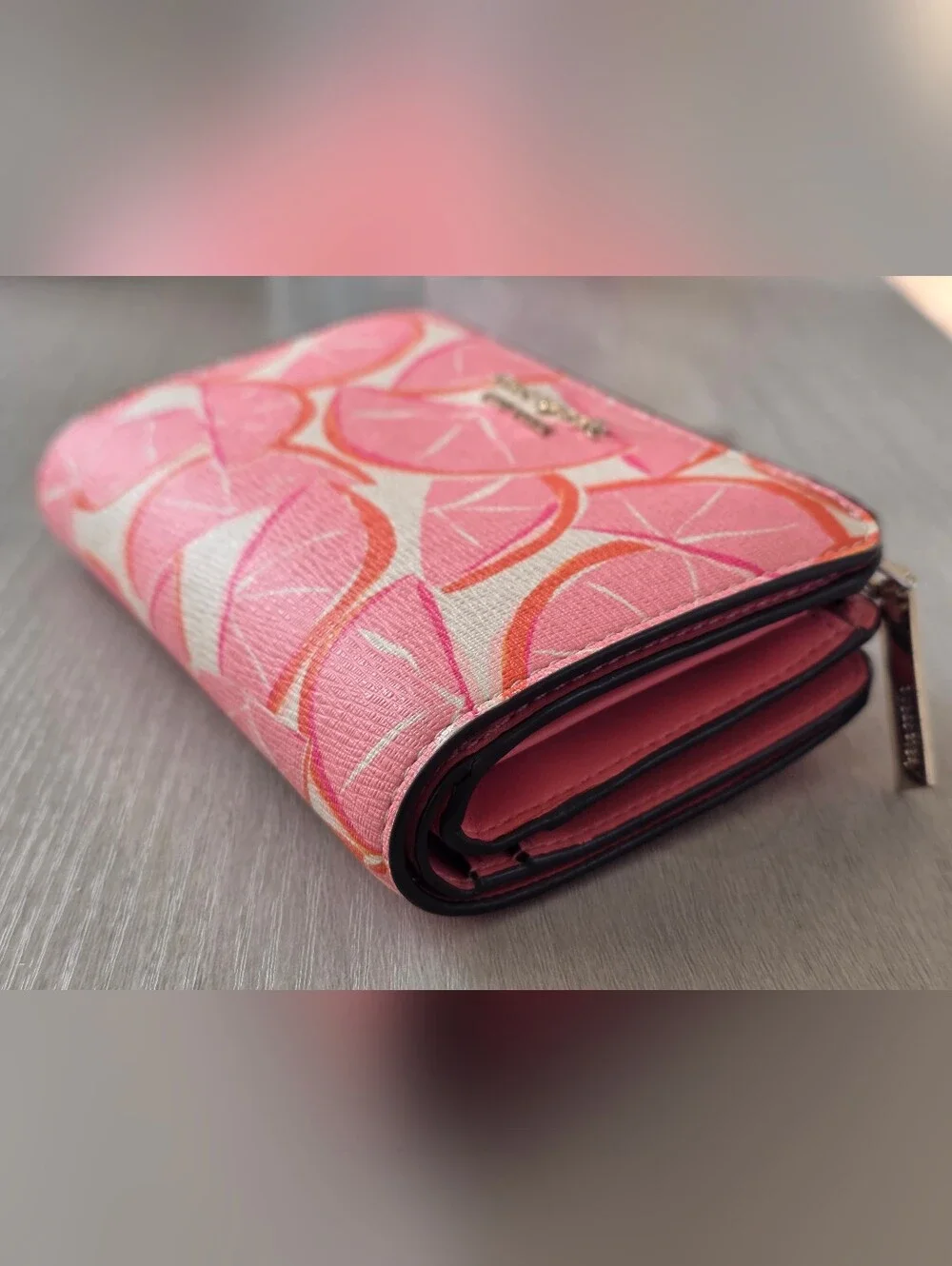 kate spade Pink Citrus Print Wallet